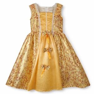 Renaissance Colonial Medium Rose Red Floral Brocade Victorian Queen Dress